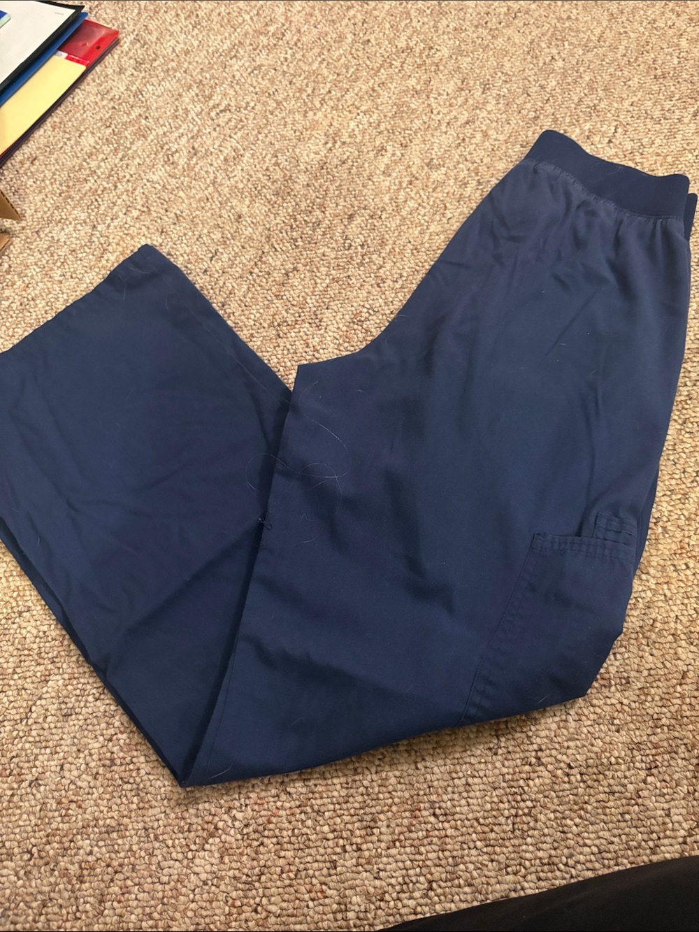 Cherokee Women's Navy Elastic-Waist Scrub Pants
